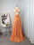 Ruched Jersey Sleeveless A-Line/Princess V-neck Floor-Length Bridesmaid Dresses