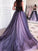 Strapless Sleeveless Applique Tulle A-Line/Princess Court Train Dresses