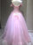 Sleeveless Straps Tulle Spaghetti Ball Gown Crystal Floor-Length Dresses