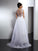 Sleeveless A-Line/Princess Straps Long Applique Lace Wedding Dresses