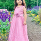 Sleeveless Ankle-Length Scoop A-Line/Princess Lace Sash/Ribbon/Belt Flower Girl Dresses