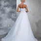 Strapless Sleeveless Gown Ball Applique Long Net Wedding Dresses