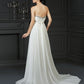 A-Line/Princess Long Sweetheart Sleeveless Ruffles Chiffon Wedding Dresses