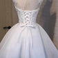 Applique Sheer Sleeveless A-Line/Princess Neck Tulle Short/Mini Homecoming Dresses