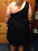 Beading Sleeveless Knee-Length A-Line/Princess Chiffon One-Shoulder Plus Size Dresses
