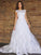 Sweep/Brush Scoop Lace Sleeveless A-Line/Princess Train Wedding Dresses