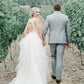 Straps Sweep/Brush A-Line/Princess Train Tulle Sleeveless Wedding Dresses