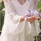 V-neck A-Line/Princess Floor-Length Long Sleeves Lace Flower Girl Dresses