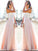Floor-Length Sleeveless A-Line/Princess Jewel Lace Chiffon Dresses