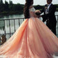 Train Off-the-Shoulder Court Ball Sleeveless Gown Tulle Lace Dresses