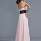 A-Line/Princess Applique Sleeveless Halter Long Chiffon Dresses