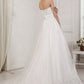 Sleeveless Sweetheart A-Line/Princess Applique Beading Long Net Wedding Dresses