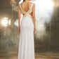 Sheath/Column V-neck Sleeveless Beading Floor-Length Spandex Dresses