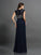 Sheath/Column Jewel Sleeves Short Long Chiffon Dresses