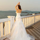 Hand-Made Satin Long Flower Sleeveless Gown Strapless Ball Beach Wedding Dresses