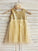 Tea-Length Scoop Sleeveless Ruffles A-line/Princess Sequins Flower Girl Dresses