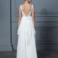 Ruffles Sleeveless A-Line/Princess Floor-Length Scoop Chiffon Wedding Dresses
