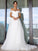 Ruched Tulle Off-the-Shoulder Sweep/Brush Sleeveless A-Line/Princess Train Wedding Dresses