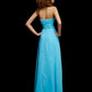 A-Line/Princess Applique Sweetheart Sleeveless Long Chiffon Dresses