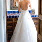 Sweep/Brush Train V-neck Sleeveless A-Line/Princess Ruffles Tulle Wedding Dresses