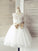 Lace Scoop A-Line/Princess Knee-Length Tulle Sleeveless Flower Girl Dresses