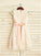Hand-made Short Flower A-line/Princess Sleeves Lace Tea-Length Scoop Flower Girl Dresses