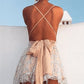 Halter Beading Sleeveless A-Line/Princess Short/Mini Homecoming Dress