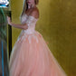 Ball Lace Gown Sleeveless Tulle Off-the-Shoulder Court Train Dresses