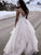 Tulle Sleeveless V-neck Ruched A-Line/Princess Floor-Length Wedding Dresses