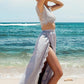 Jewel Lace Floor-Length Sleeveless A-Line/Princess Satin Two Piece Dresses