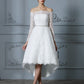 Asymmetrical Sleeves Off-the-Shoulder A-Line/Princess Long Lace Wedding Dresses