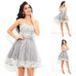 Sweetheart Sleeveless Lace A-Line/Princess Short Tulle Cocktail Dresses