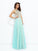 Jewel Sleeveless A-line/Princess Beading Long Chiffon Dresses