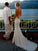 Spaghetti Trumpet/Mermaid Sweep/Brush Sleeveless Lace Straps Ruffles Train Wedding Dresses