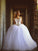 Sweetheart Sleeveless Ball Beading Court Gown Train Tulle Wedding Dresses