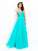 Sleeveless Paillette V-neck A-line/Princess Long Chiffon Dresses