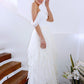 A-Line/Princess Off-the-Shoulder Ruched Chiffon Sleeveless Floor-Length Wedding Dresses