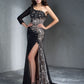 Trumpet/Mermaid Sleeves 3/4 One-Shoulder Long Lace Dresses