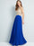 Scoop Floor-Length Sleeveless A-Line/Princess Crystal Chiffon Dresses
