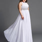 Long Chiffon Sleeveless A-Line/Princess Jewel Beading Plus Size Dresses
