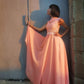 Applique A-Line/Princess Chiffon Scoop Sleeveless Floor-Length Dresses