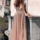 Straps Spaghetti Sequins A-Line/Princess Sleeveless Ruched Floor-Length Dresses