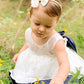 Sleeveless Bowknot Tea-Length A-Line/Princess Lace Scoop Flower Girl Dresses