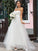 A-Line/Princess Tulle Sleeveless Ruffles Sweetheart Sweep/Brush Train Wedding Dresses