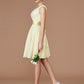 A-Line/Princess Sash/Ribbon/Belt V-neck Short/Mini Sleeveless Chiffon Bridesmaid Dresses