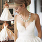 Sweep/Brush Sleeveless Ruched A-Line/Princess V-neck Satin Train Wedding Dresses