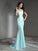 Jewel Beading Sleeveless Trumpet/Mermaid Long Chiffon Dresses