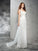 Lace A-Line/Princess Straps Sleeveless Long Lace Wedding Dresses