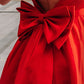 Bowknot Satin Square A-Line/Princess Sleeveless Tea-Length Homecoming Dresses