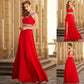 Beading Sleeveless A-line/Princess Scoop Floor-length Chiffon Dresses